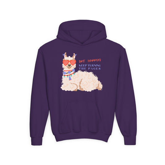 Youth Spit Happens Hoodie – Keep Turning the Pages!