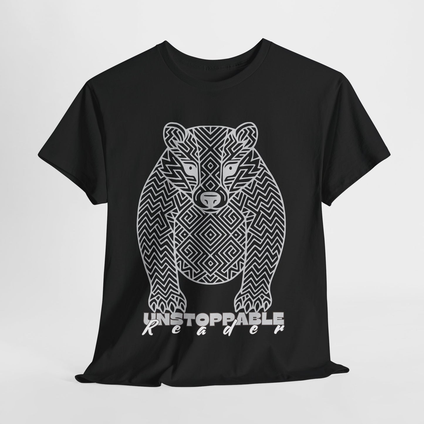 Teen/Adult Unisex – Unstoppable Reader Honey Badger Tee – Fierce Gift for Relentless Bookworms
