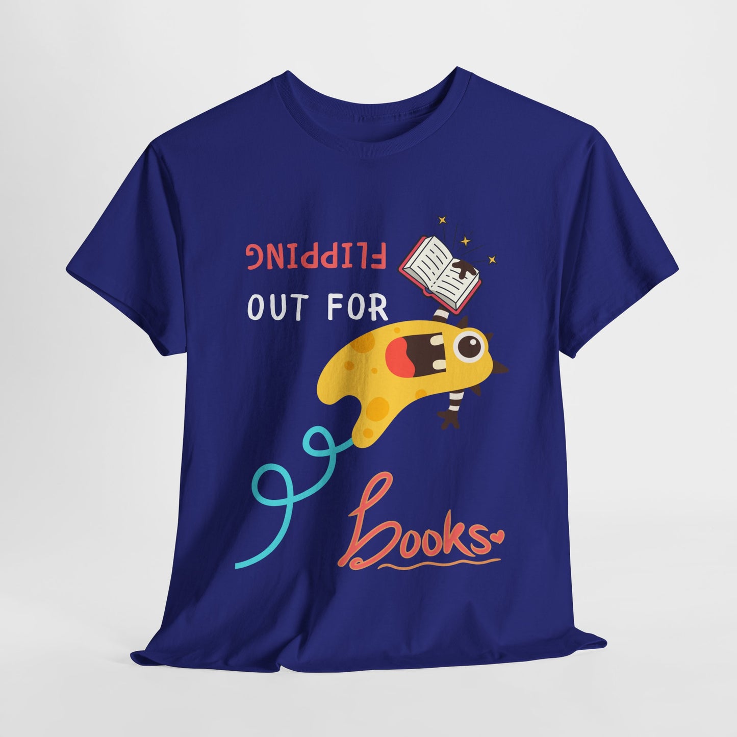 Teen/Adult Unisex Flipping Out for Books – Funny Upside-Down Reader Tee