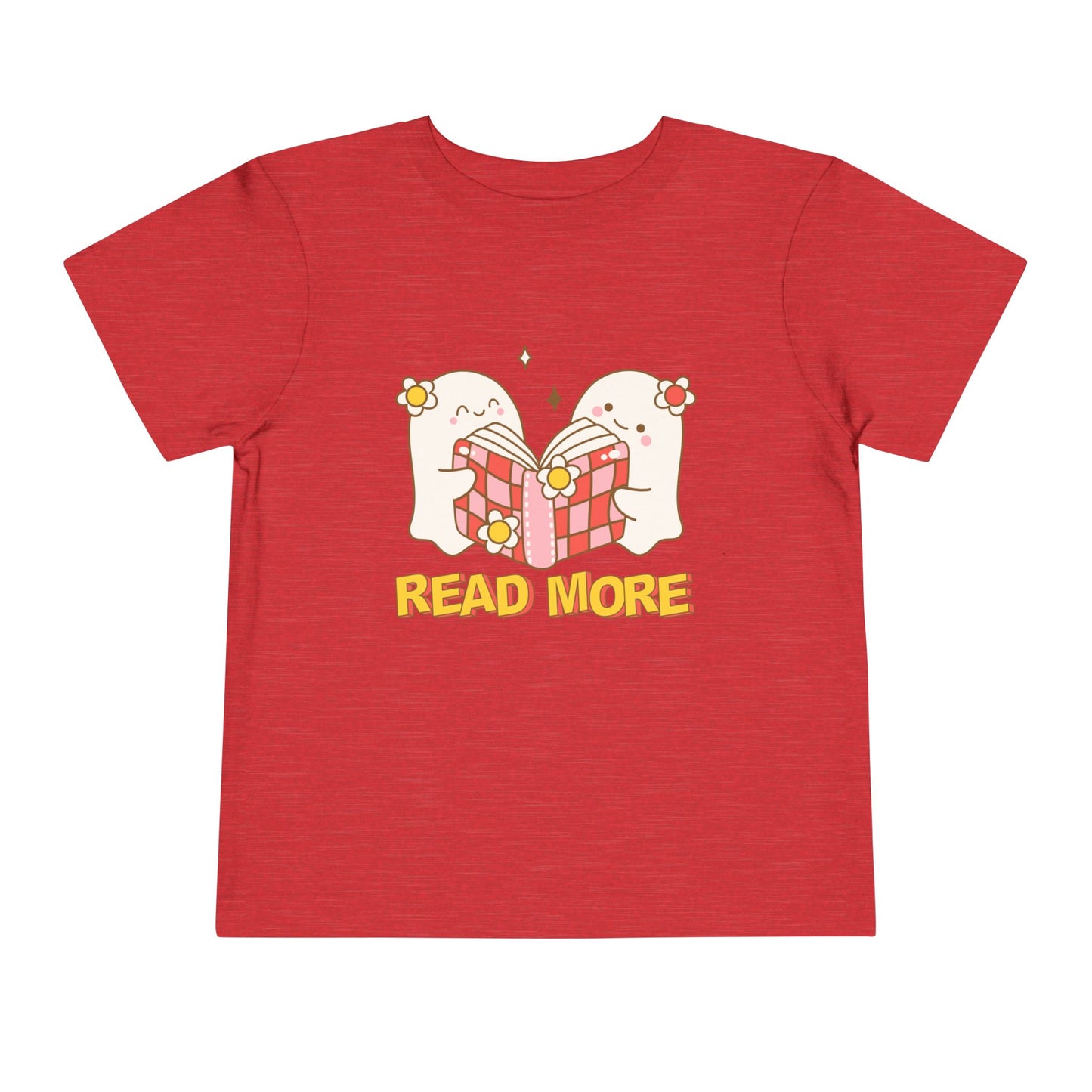 Toddler Boo Ghosts “Read More” T-Shirt – Cute Halloween Reading Shirt for Kids
