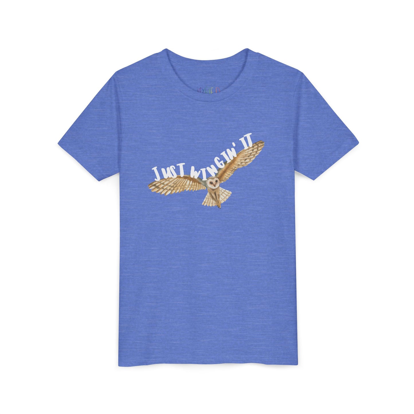 Youth Just Wingin’ It T-Shirt – Funny Owl Shirt for Free-Spirited Kids Who Go With the Flow
