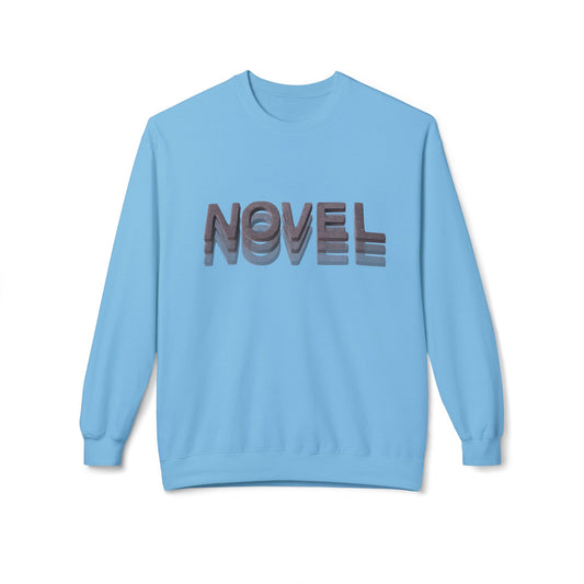 Teen/Adult Unisex NOVEL Sweatshirt – Minimalist 3D Typography Design for Book Lovers