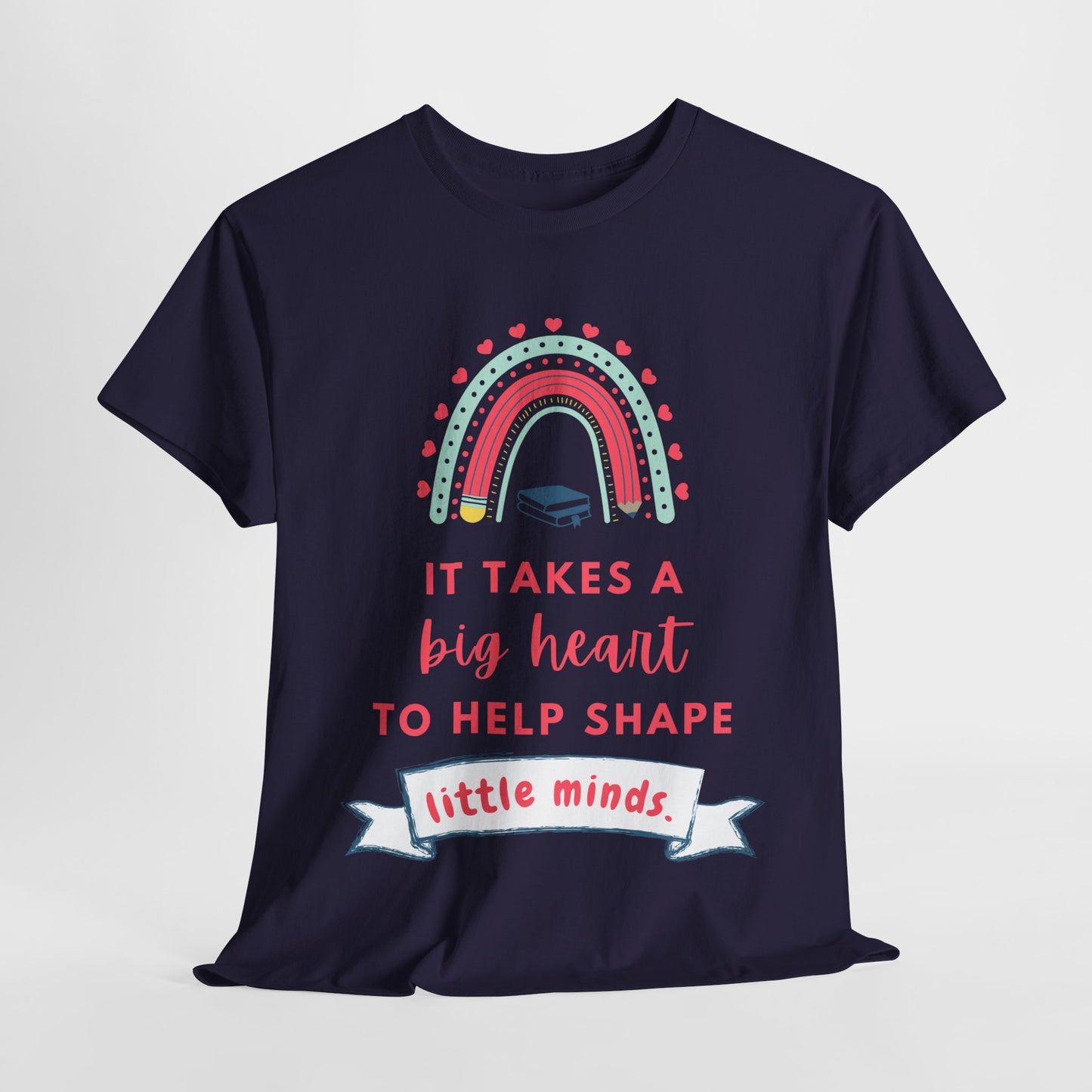 Teen/Adult Unisex Big Heart, Little Minds Tee – Thoughtful Gift for Teachers & Caregivers