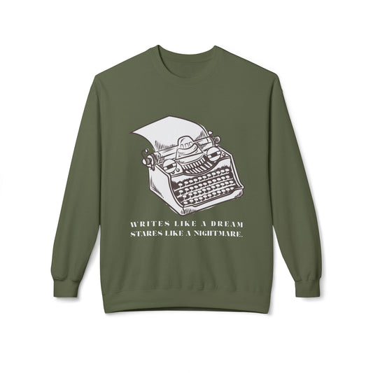 Teen/Adult Unisex Writes Like a Dream Typewriter Sweatshirt