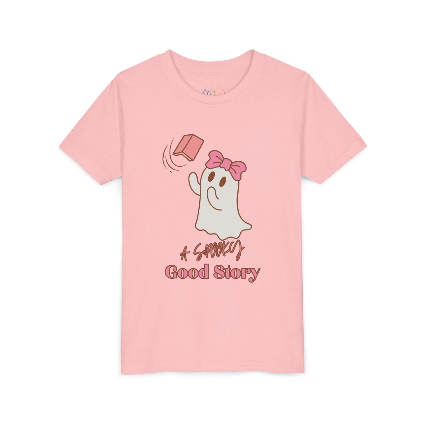 Youth A Spooky Good Story Tee – Cute Halloween Ghost Reading Shirt