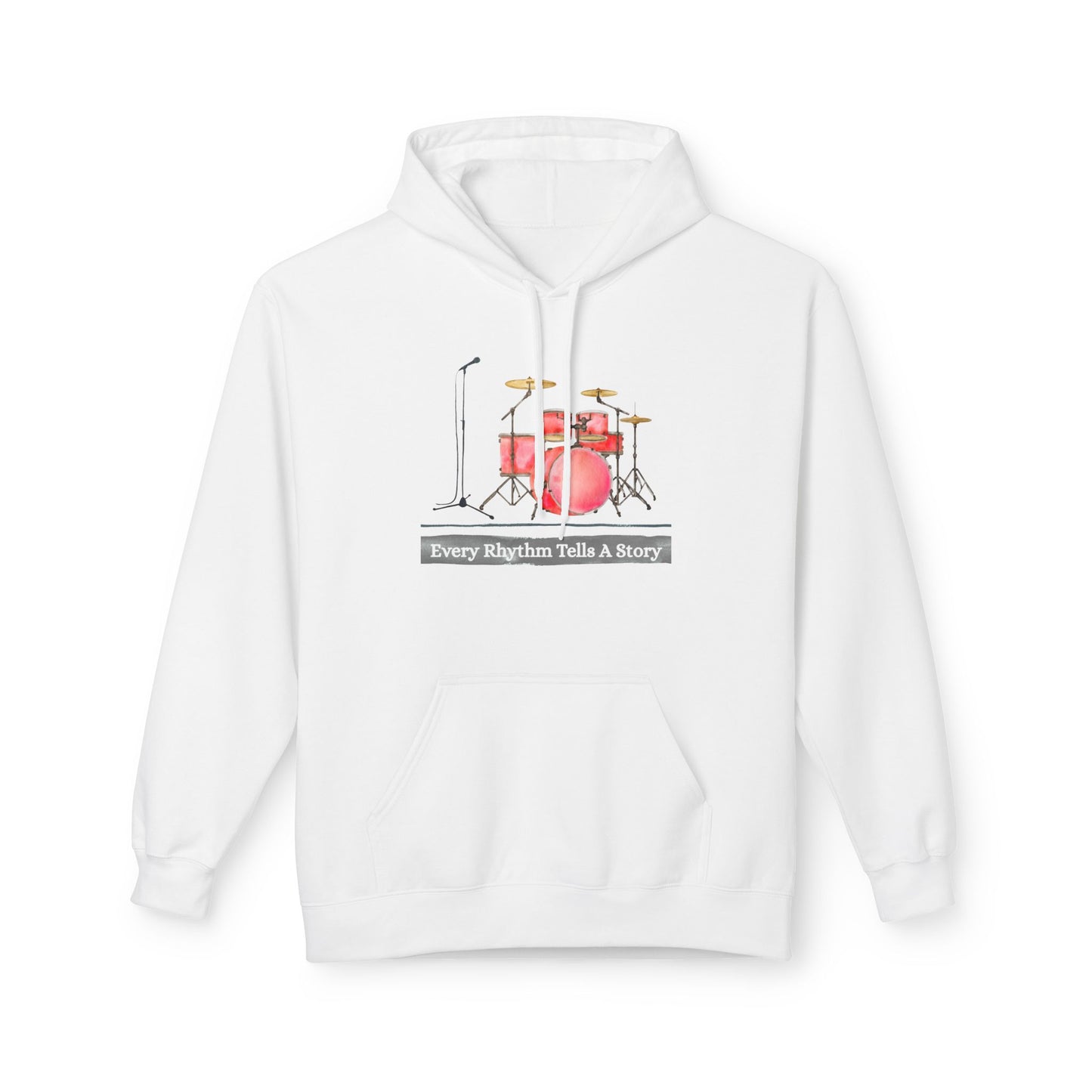 Teen/Adult Unisex Every Rhythm Tells a Story Hoodie, Music and Reading Design