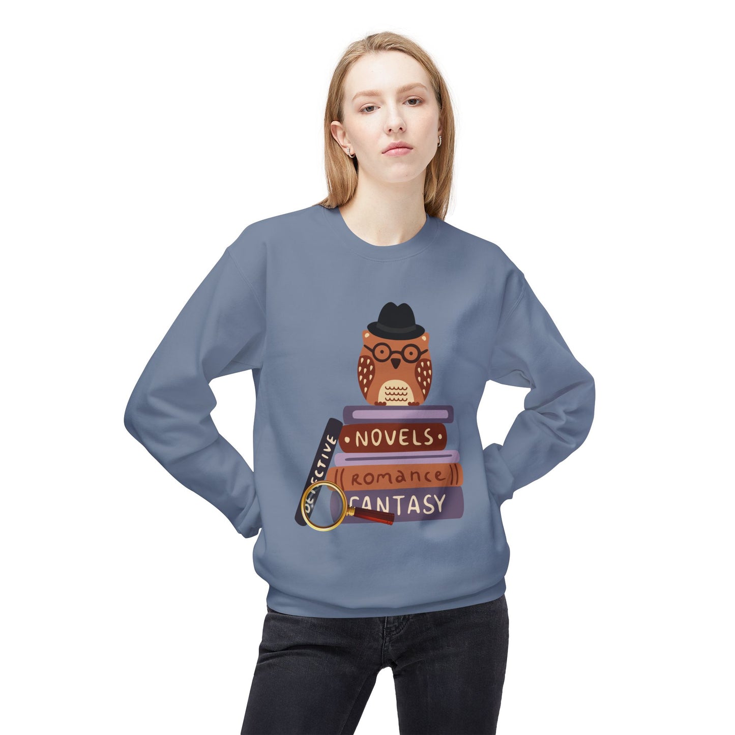 Teen/Adult Unisex Genre Detective Owl Sweatshirt
