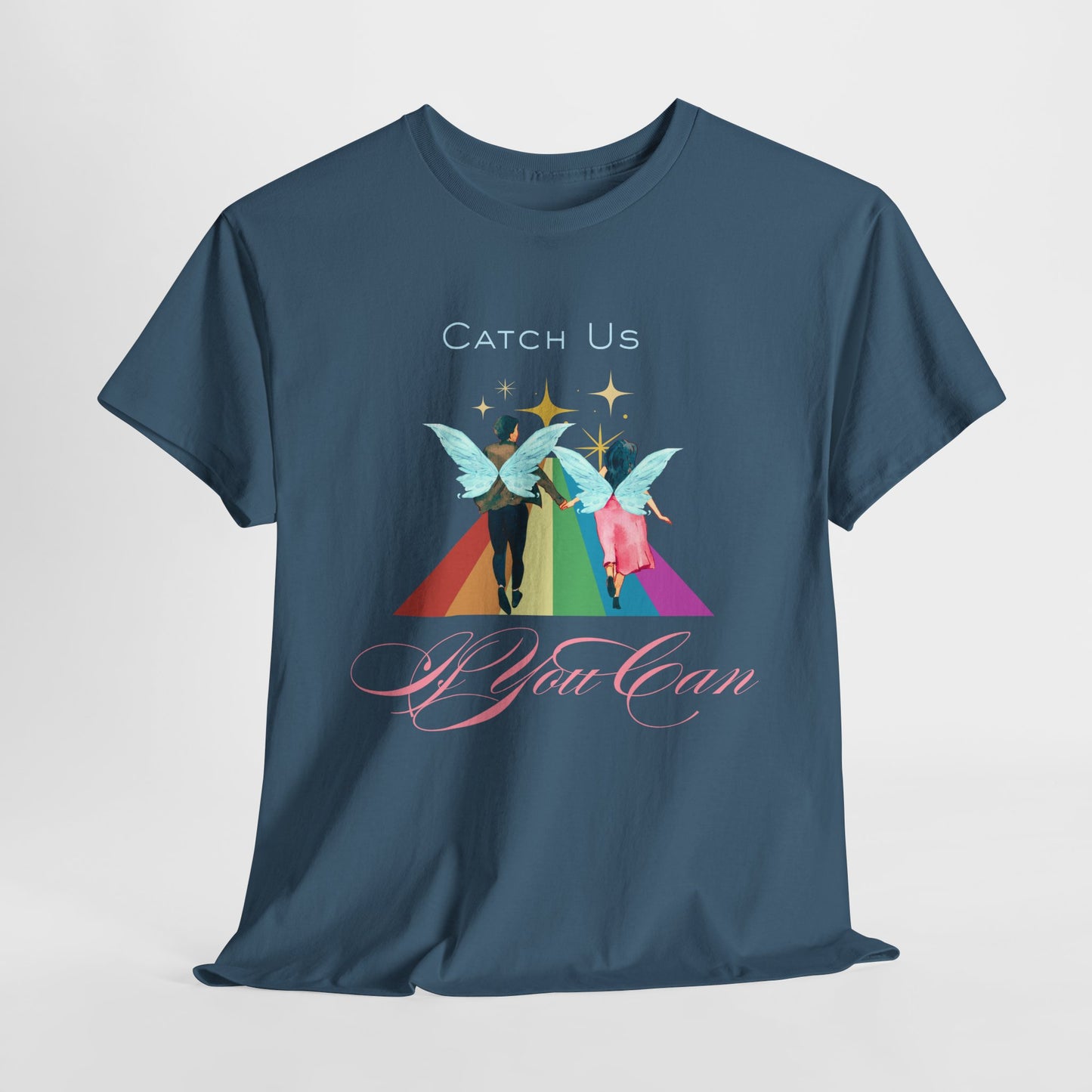 Teen/Adult Unisex Catch Us If You Can Tee – Playful Couples Shirt, Wedding Weekend or Everyday Adventure Apparel