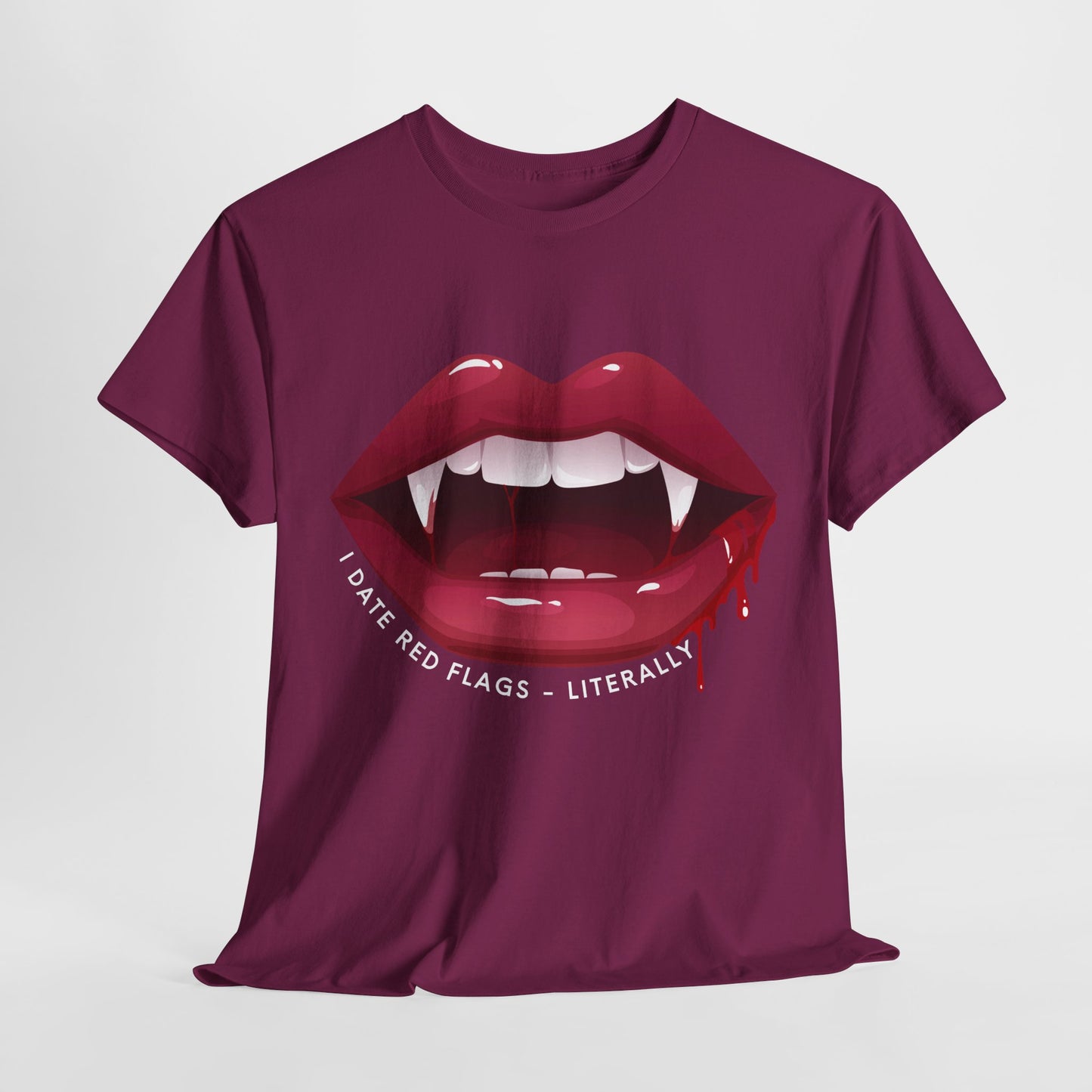 Teen/Adult Unisex “I Date Red Flags – Literally” T-Shirt – Fangirl Gift for Paranormal Romance Readers