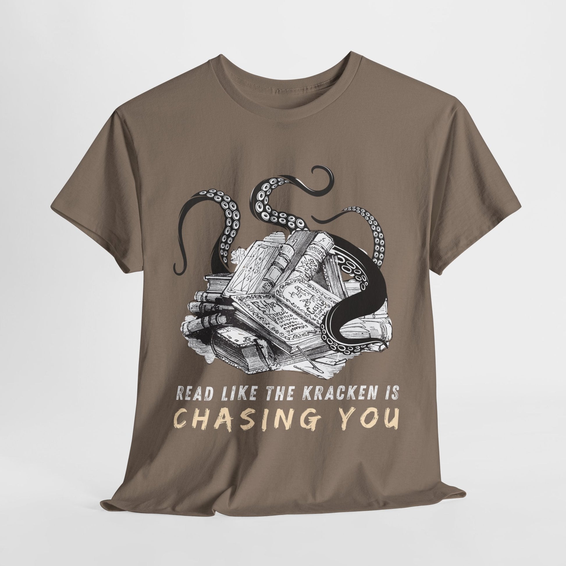 Teen/Adult Unisex â€œRead Like the Kraken Is Chasing Youâ€ Tee â€“ Deep Sea Deadline Energy Printify